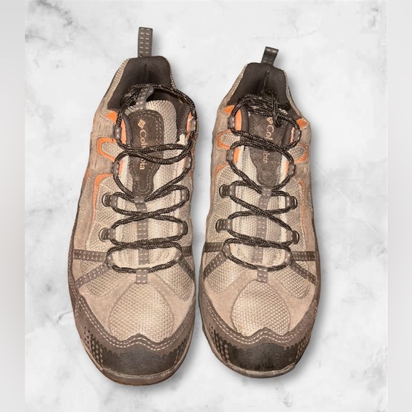 COLUMBIA BM3549-255 Mens 8 M Brown Tan Suede Trail Hiking Outdoor Low Top Shoe - Picture 2 of 4